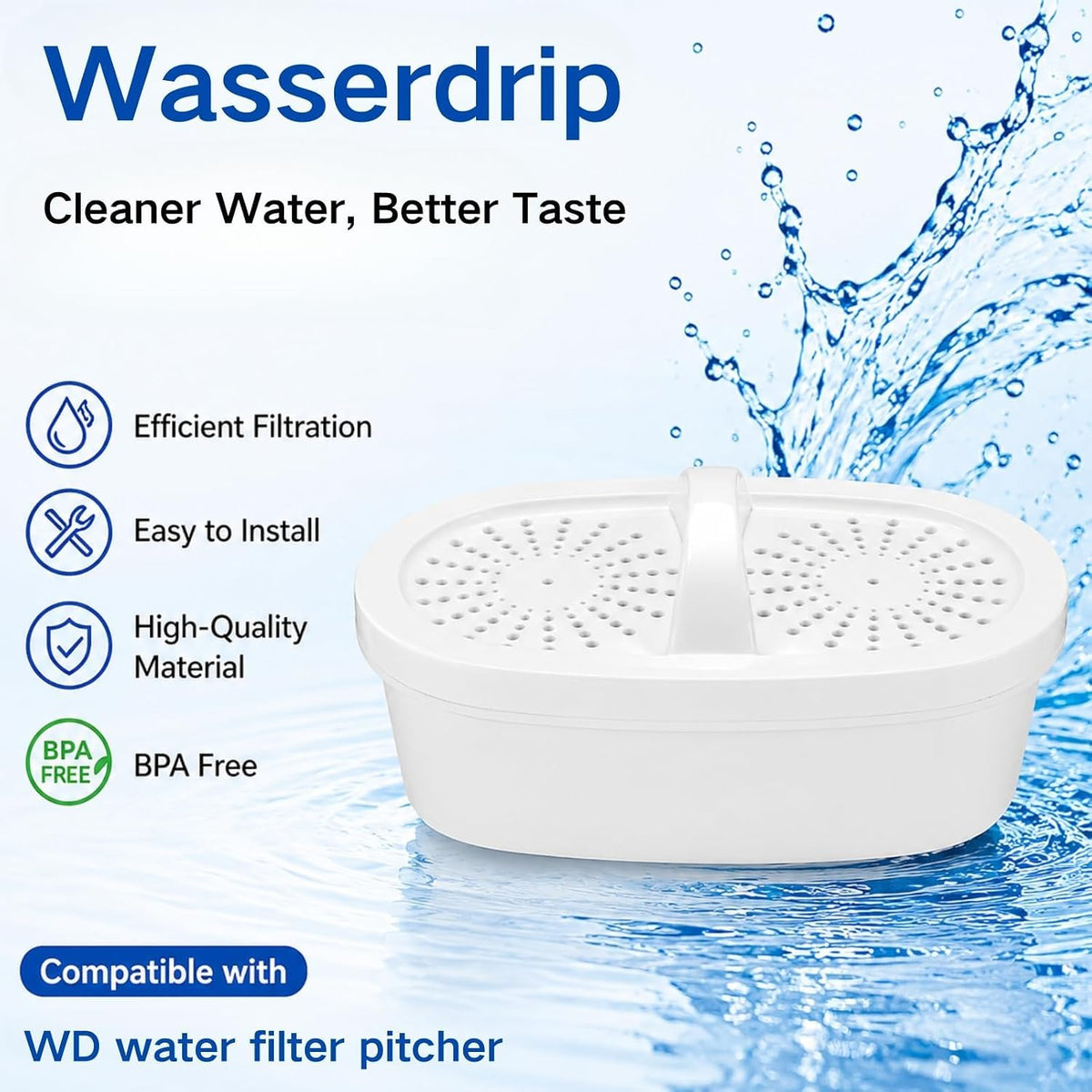 Water Filter Replacement for All Water (NEW 4 Pack)