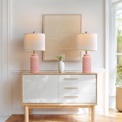 Ceramic Bedside Lamps Set of 2