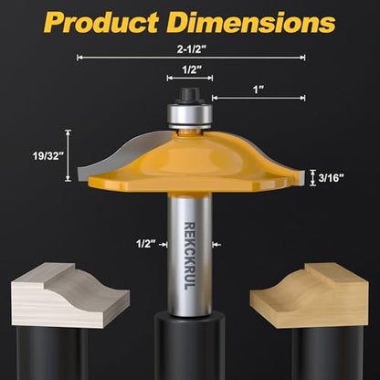Professional Ogee Style Rail and Stile Router Bit Set
