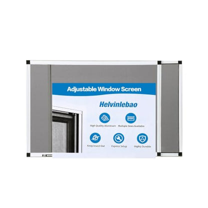 Expandable Window Screen (White / 15" H x 21"-40" W)