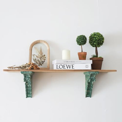 Corbels for Shelves Wood Corbels Decorative Set of 2 (Green)