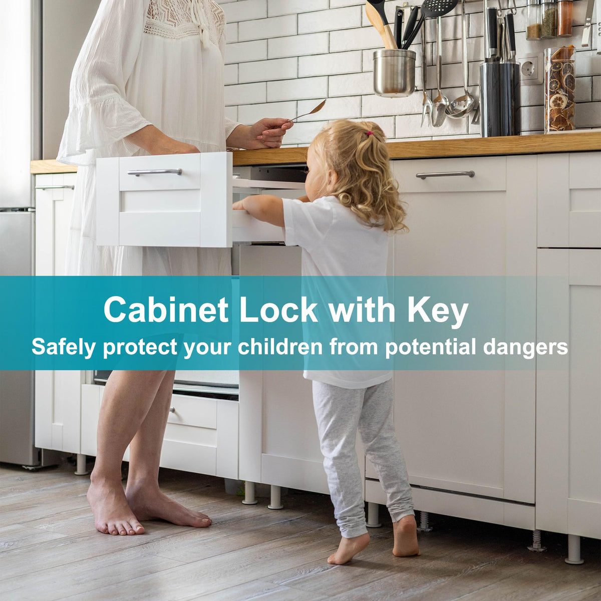 3 Pack Tubular Cabinet Locks with Keys (5/8 Inch / 3 Pcs / Silver)