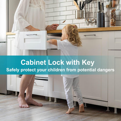 3 Pack Tubular Cabinet Locks with Keys (5/8 Inch / 3 Pcs / Silver)