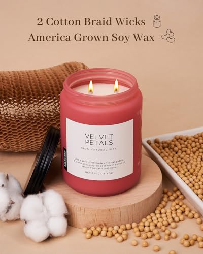 Sandalwood Blossom Fall Scented Candle (Large Jar / Velvet Petals)