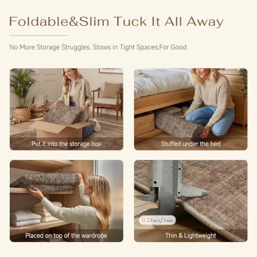 Classic Brown 2x6 Neutral Runner Rugs for Hallway (Classic Brown / 2' x 6' (Runner))
