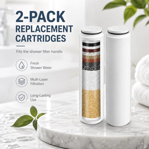 Replacement Shower Filter Cartridges Compatible with Cobbe Filtered Shower Heads