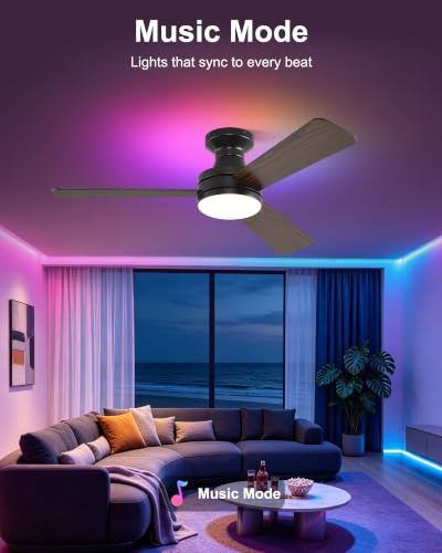 Smart RGB Ceiling Fans with Lights