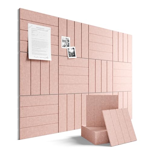 48" x 36" Large Felt Bulletin Board (Pink / Bold-stripe 12-pack)