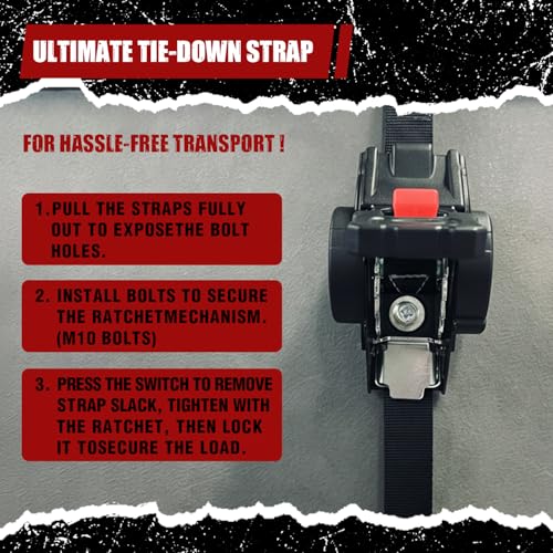Retractable Ratchet Straps 1 Inch x 12 Ft