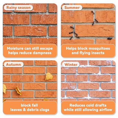 Weep Hole Covers for Brick Walls & Steel Wool Fill Fabric
