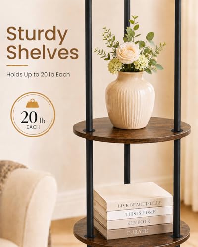 71" Floor Lamp with Shelves