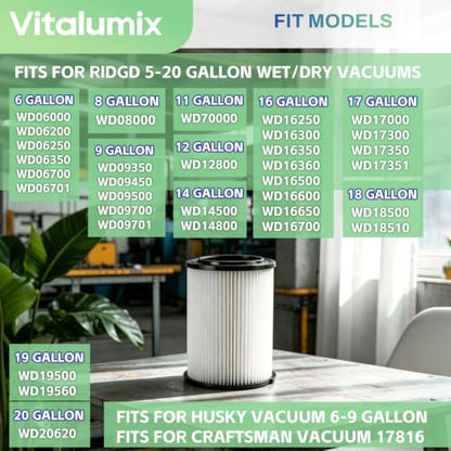 VF6000 Series Filter Compatible with Shopvac 5