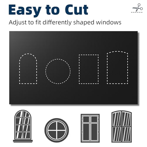 Portable Blackout Curtains 30"×60" (Black / 60"W x 30"L (Pack of 2))