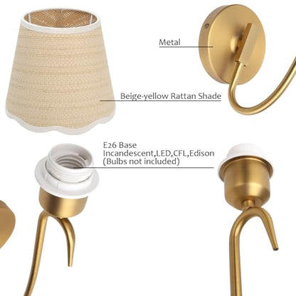 Hardwired Wall Sconces Set of 2