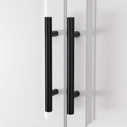 5Pack 4.5in Cabinet Handles Black Kitchen Cabinet Pulls Drawer Pulls for Dresser Drawers (4-1/2in hole centers / Black)