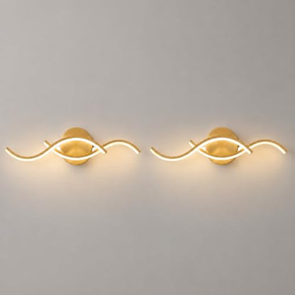 Brushed Nickel Curved 5CCT Bathroom Vanity Light Fixture Over Mirror