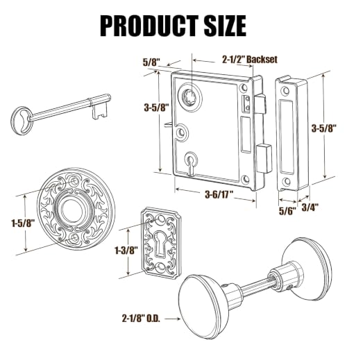 Vintage Rim Lock Set