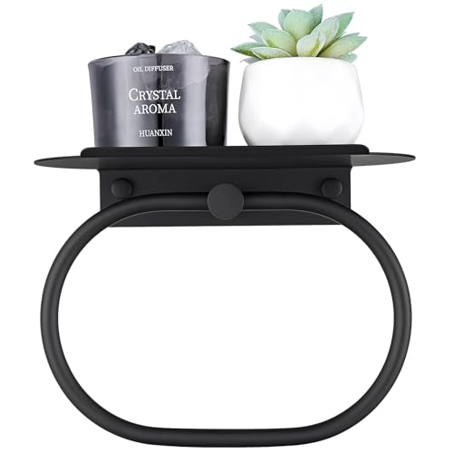 Bathroom Hand Towel Holder with Shelf Brushed Nickel