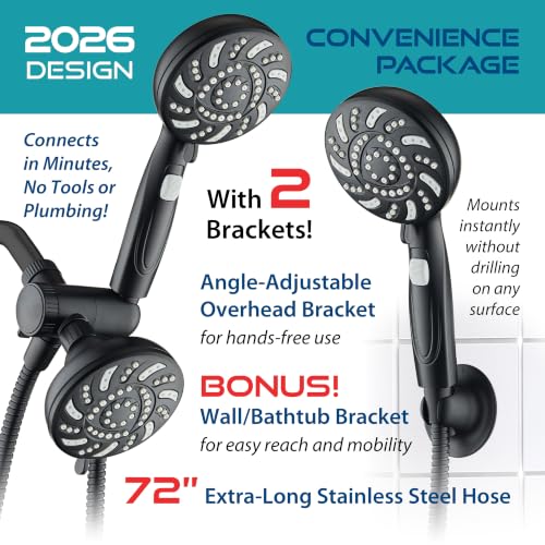 High Pressure Dual Shower Head Combo