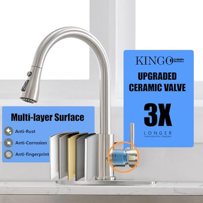 Kitchen Faucets with Pull Down Sprayer (Silver)