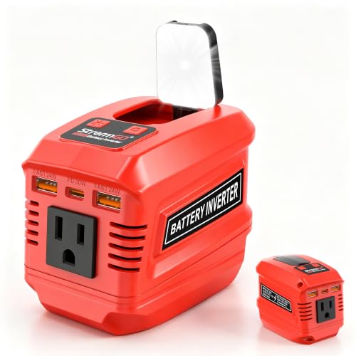 200W Power Inverter Compatible with Milwaukee 18V Batteries