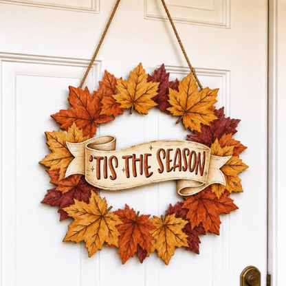Fall Door Decor Wooden Welcome Sign