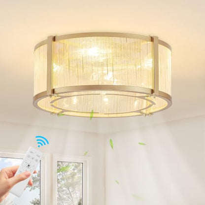 18.5 Inch Fabric Woven Ceiling Fan with Remote