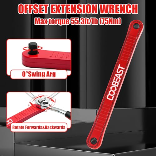 3 8 inch offset extension wrench Impact Ready Socket Wrench Extender Tool