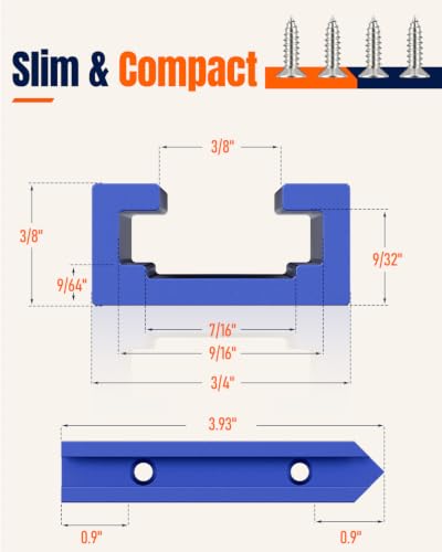 2 Pack Aluminum T Track for Woodworking Jigs and Fixture