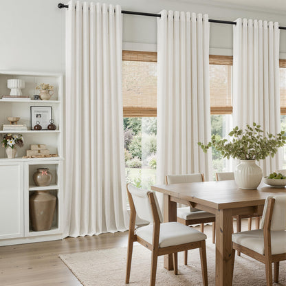 Natural Grommet Linen Curtains 93 Inches Long for Living Room (Natural / 52"W x 93"L (Pack of 2))