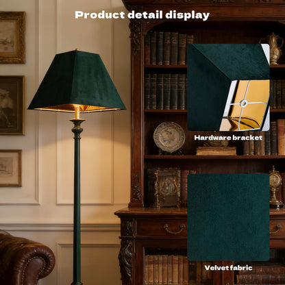 Green Velvet Lamp Shades Set of 2 6"×13"×10" Bell Shade (Green / 6*13*10in)