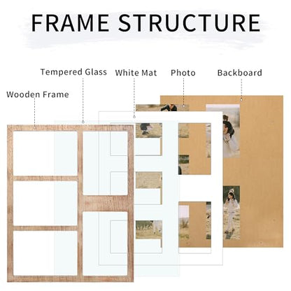 4x6 or 5x7 Picture Frames (Rustic Brown / 13x16in (1Pack))
