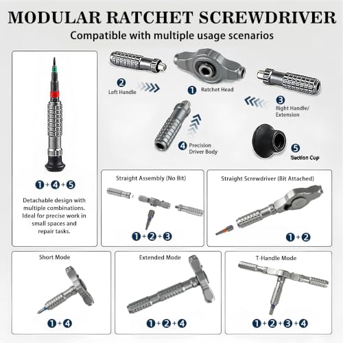 Precision Ratchet Screwdriver Set