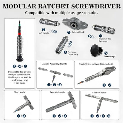 Precision Ratchet Screwdriver Set
