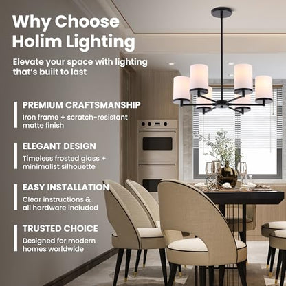 Modern 6 Light Chandelier