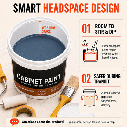 Cabinet Paint (Blue Gray / 16 Fl Oz (Pack of 1))
