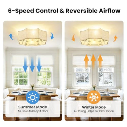 Boho Ceiling Fan with Light