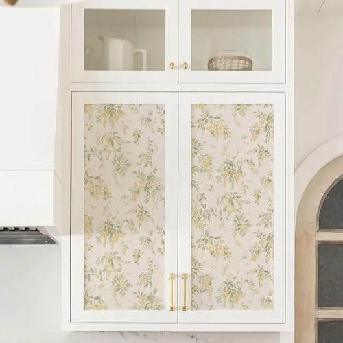 Flower Wallpaper Peel and Stick Watercolor Floral Self Stick Wallpaper Cabinet Contact Paper Boho Flower Self Adhesive Removable Wallpaper for Bedroom Decorative