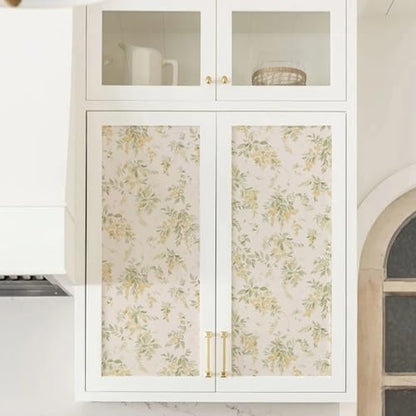Flower Wallpaper Peel and Stick Watercolor Floral Self Stick Wallpaper Cabinet Contact Paper Boho Flower Self Adhesive Removable Wallpaper for Bedroom Decorative