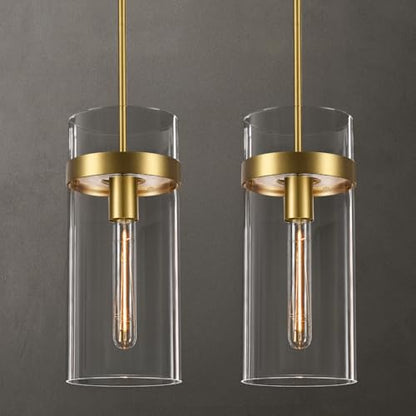 Modern Large 12 in Glass Kitchen Island Pendant Light