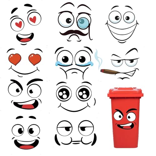 10 Pack Cute Toilet Lid Decal Sticker