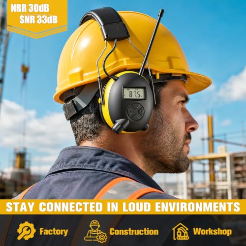 AM FM Radio Headphones for Mowing