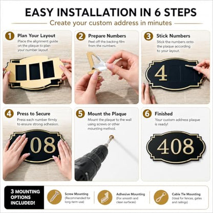 Acrylic Address Numbers Kit