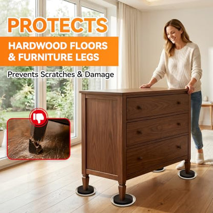 Furniture Sliders Plastic Sliders for Carpet and Hardwood Floors