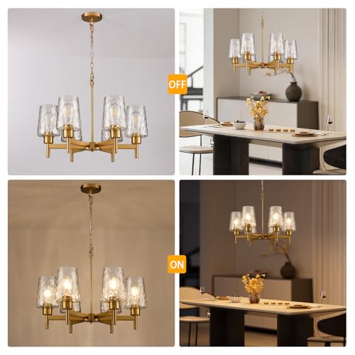 Stone Textured Glass Chandelier