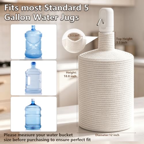 Woven Jute Water Jug Cover for 5 Gallon Bottles Water Dispenser