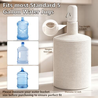 Woven Jute Water Jug Cover for 5 Gallon Bottles Water Dispenser