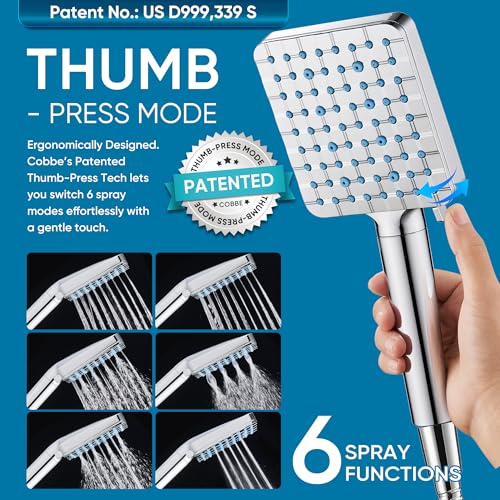 Filtered Shower Head with Handheld (Square / 2. Chrome Plated)