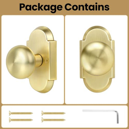 Satin Gold Dummy Door Knob (Satin Gold / Dummy 2 Pack)