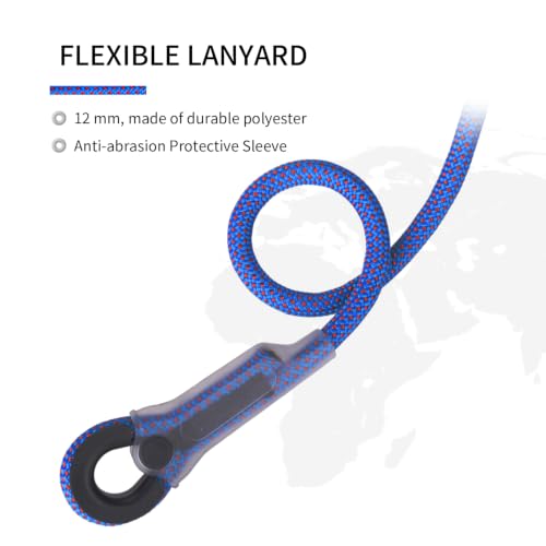 1/2" X 8/10/12 FT Flip Line Kit,Arborist Positioning Lanyard Kit with Triple Lock Carabiner Adjustable Positioning Rope for Fall Protection, Arborist, Tree Climbers, Fall Protection